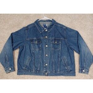 Venezia Jean Jacket Womens 18 20 Denim Button Up Stretchy Jean